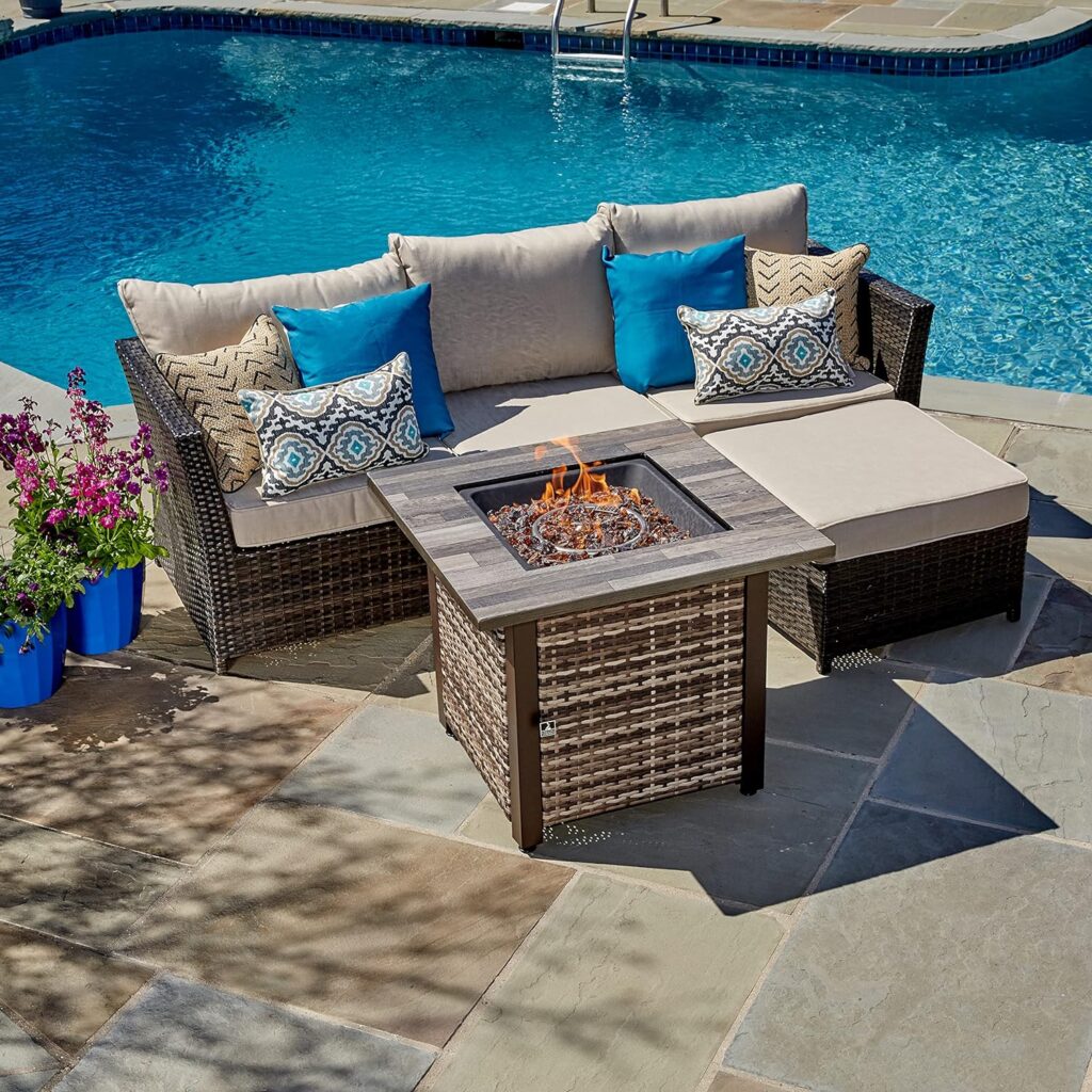 Aiden Brown 30” Square Gas Fire Table