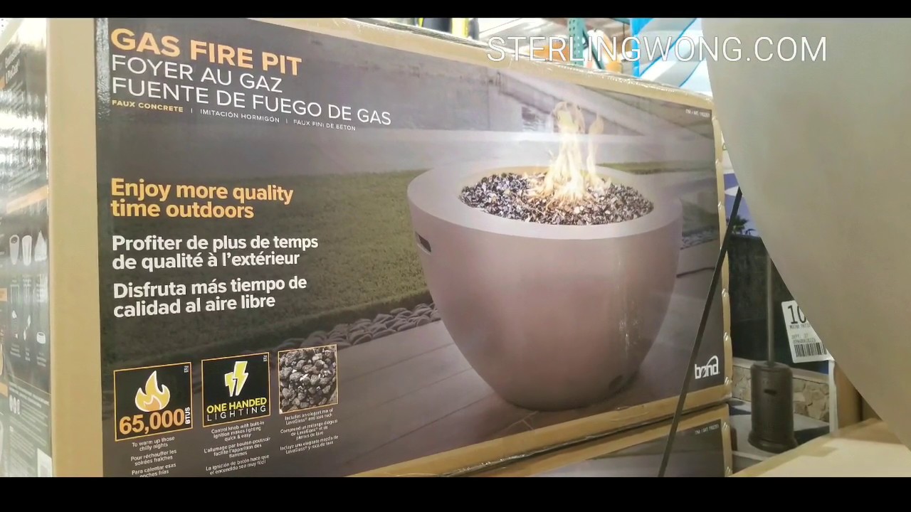 Costco Gas Fire Pit (Faux Concrete) $349