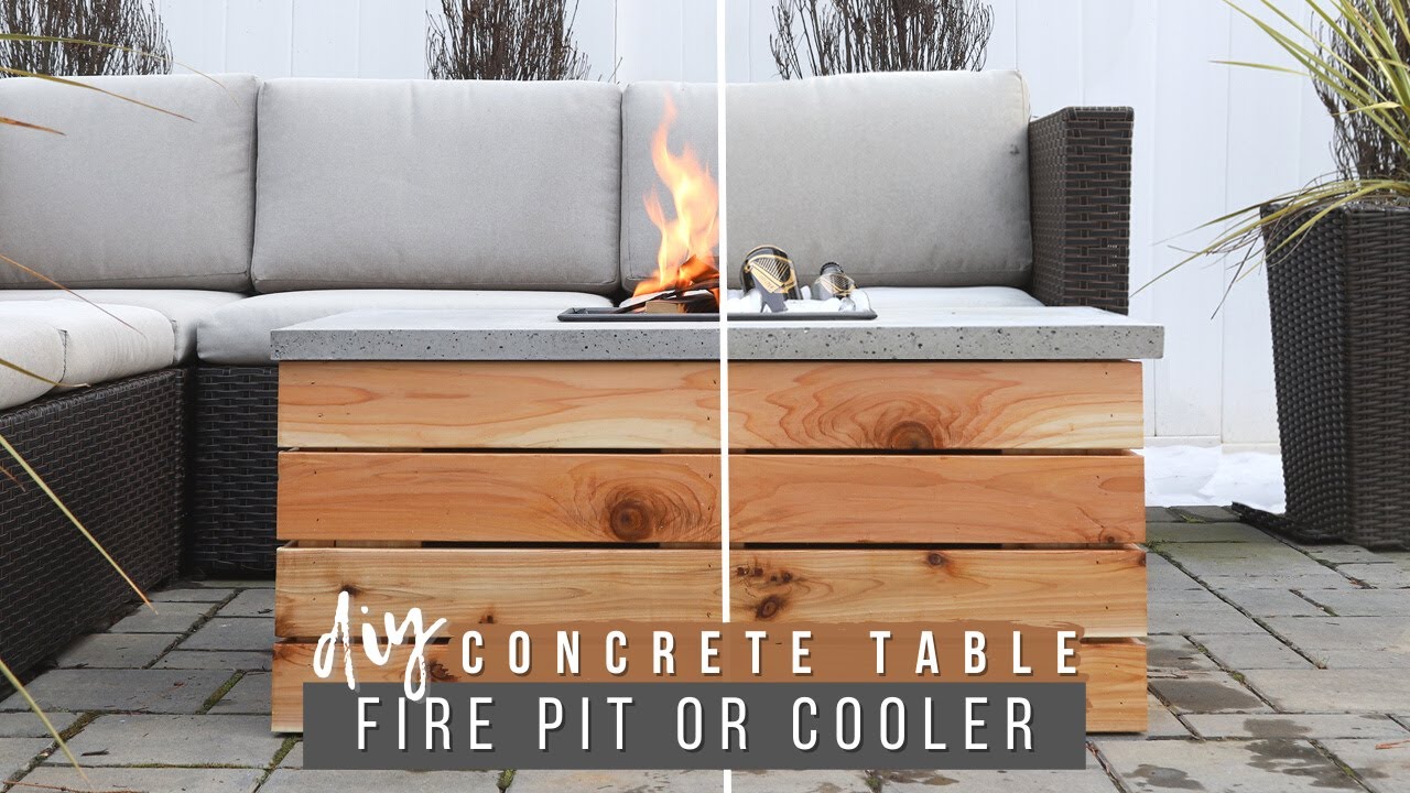 How To Build A Concrete Table (With Cooler Or Fire Pit)!