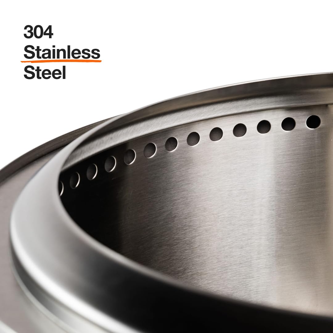 Solo Stove Yukon 27 Inch Smokeless Fire Pit with Removable Ash Pan - Wood Burning Portable Stainless Steel Outdoor Fireplace, Stainless Steel, Ideal for 6 or More People, 38 lbs