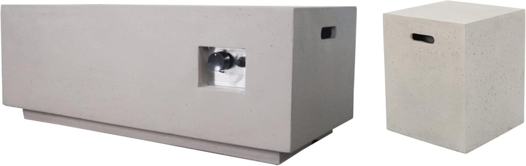 Christopher Knight Home Nicola Outdoor 40 Inch Rectangle Fire Pit, Light Gray Christopher Knight Home Nicola Outdoor 40 Inch Rectangle Fire Pit, Light Gray