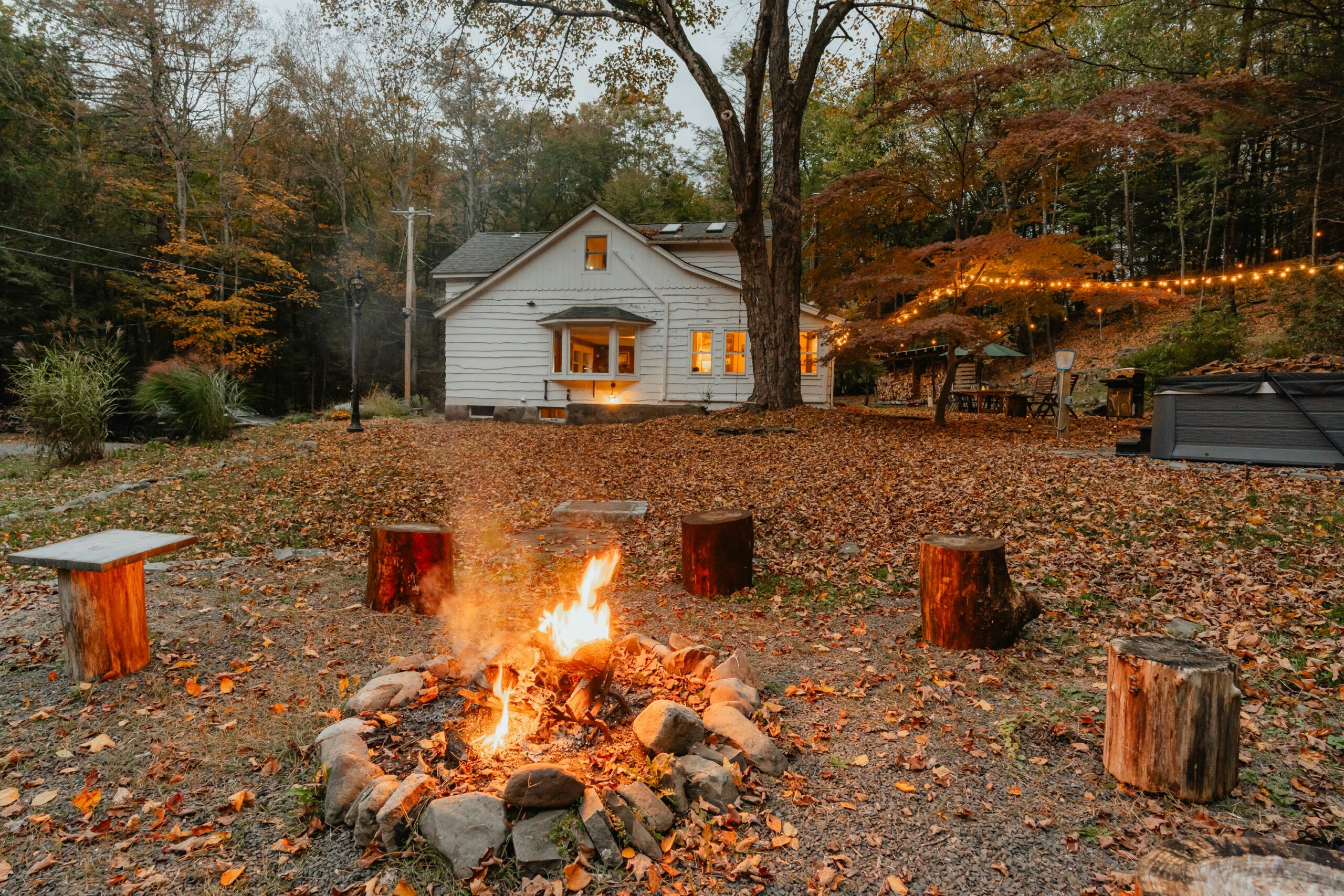 Simple Stone Fire Pit Build | Welcome to the Woods
